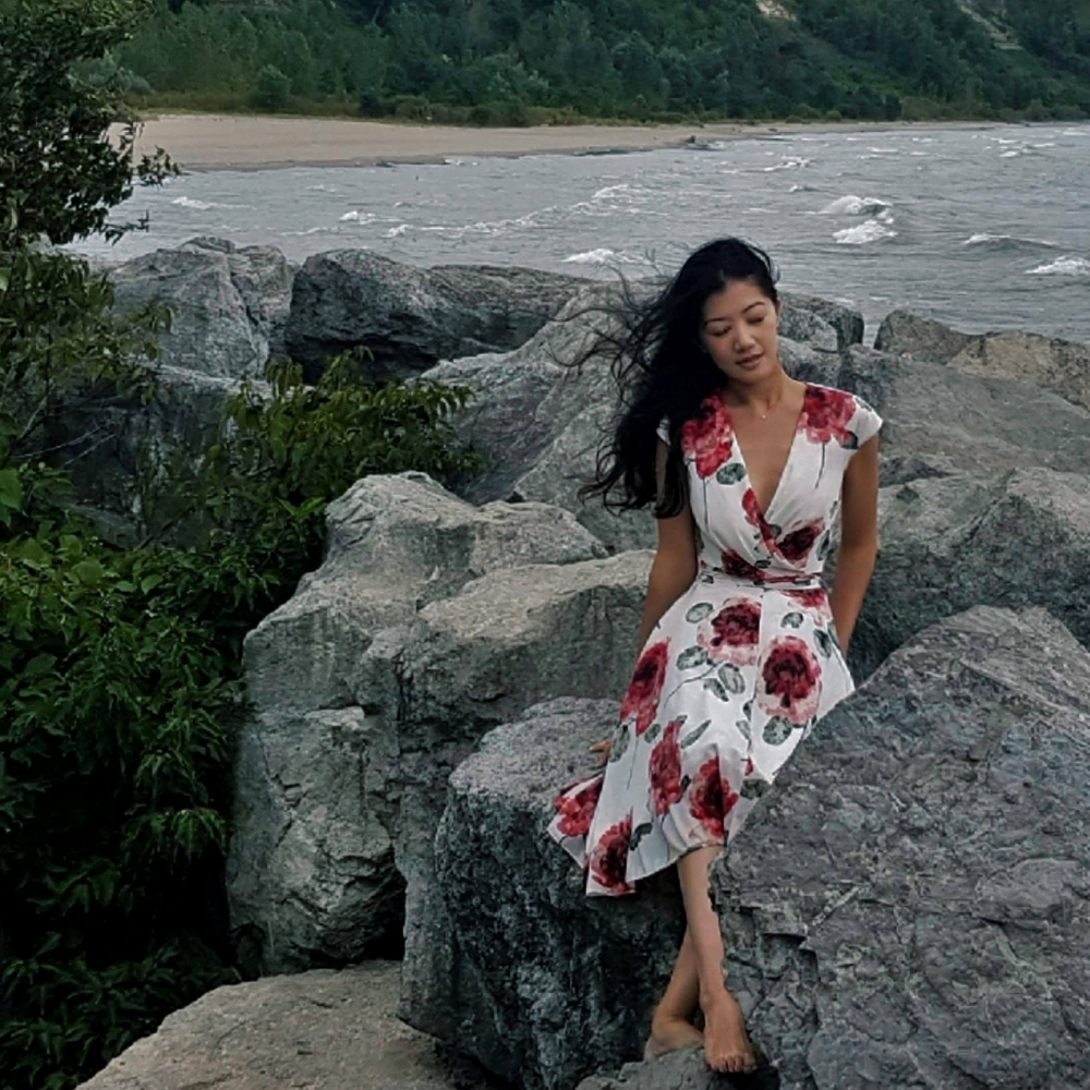 100% silk Maple Aroma floral dress
